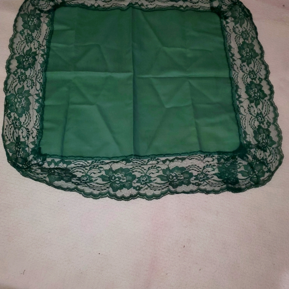 Green Linen Dress Handkerchief